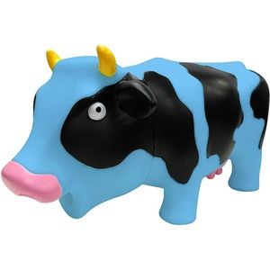 Animolds Squeeze Me and Hear Me Moo Squishy Cow Sensory Toy Blue NWT